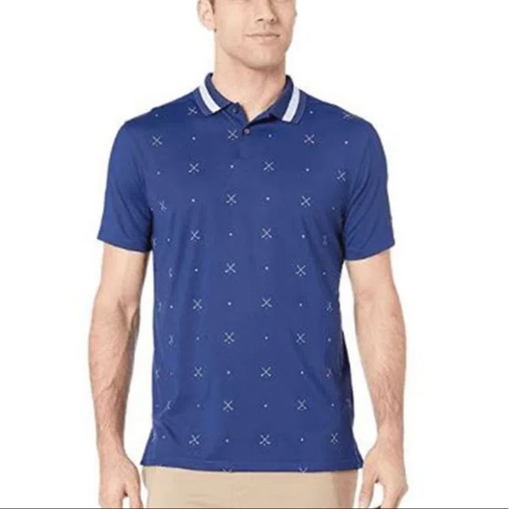 Nike Blue Polo Shirt with White Accents